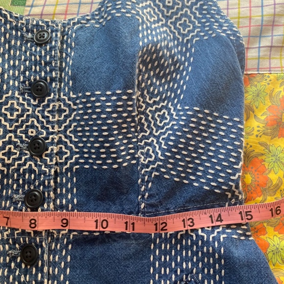 Blue Patterned Halter Dress - Picture 9 of 11